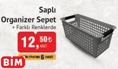 Saplı  Organizer Sepet