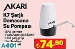 Akari Şarjlı Damacana Su Pompası