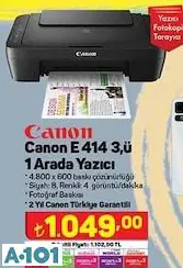 Canon E414 Inkjet Yazıcı Fotokopi Tarama+Kartuş