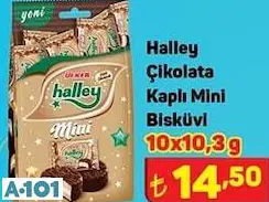 Ülker Halley Çikolata Kaplı Mini Bisküvi
