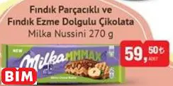Milka Nussini  Fındık Parçacıklı ve  Fındık Ezme Dolgulu Çikolata
