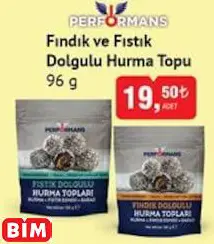 Performans Fındık Ve Fıstık Dolgulu Hurma Topu