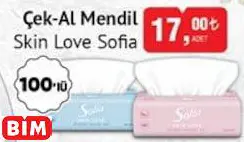 Skin Love Sofia Çek-Al Mendil