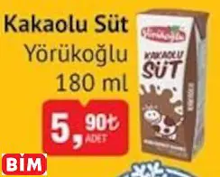 Yörükoğlu Kakaolu Süt