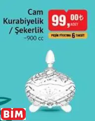 Glass İn Love Cam Kurabiyelik / Şekerlik