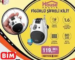 House Pratik Figürlü Şifreli Kilit