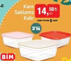 Kare Saklama Kabı