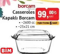 Borcam By Paşabahçe Casseroles Kapaklı Borcam