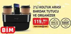 Space 24 2'li Koltuk Arası Bardak Tutucu ve Organizer Space 24 2'li Koltuk Arası Bardak Tutucu ve Organizer