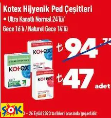 Kotex Hijyenik Ped Çeşitleri