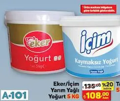 eker yarım yağlı yoğurt