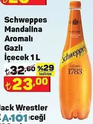 Schweppes Mandalina Aromalı Gazlı İçecek 1L