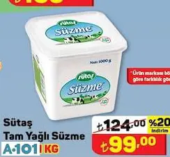 sütaş tam yağlı süzme peyniri