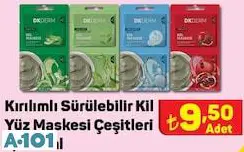 Kırılımlı sürülebilir kil yüz maskesi Kırılımlı sürülebilir kil yüz maskesi
