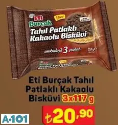 Eti Burçak Tahıl Patlaklı Kakaolu Bisküvi