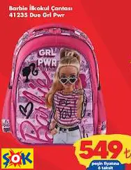 Barbie İlkokul Çantası 41235 Due Grl Pwr