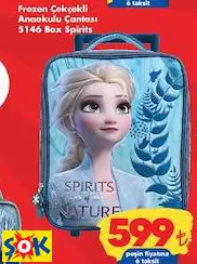 Frozen Çekçekli Anaokulu Çantası 5146 Box Spirits