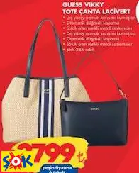 GUESS VIKKY TOTE ÇANTA LACİVERT