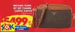 MICHAEL KORS JET SET CHARM ÇANTA BEJ-KAHVE