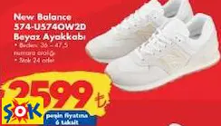 New Balance 574-U574OW2D Beyaz Ayakkabı