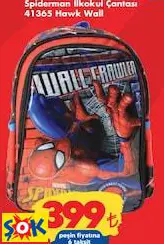 Spiderman İlkokul Çantası 41365 Hawk Wall