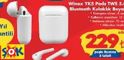 Winex Yk5 Pods Tws 5.0 Bluetooth Kulaklık