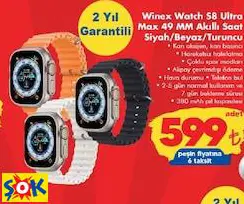 Winex Watch S8 Ultra Max 49 Mm Akıllı Saat