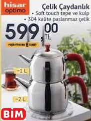 Hisar Optima Çelik Çaydanlık