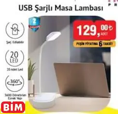 USB Şarjlı Masa Lambası