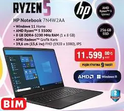 HP Notebook 7N4W2AA Dizüstü Bilgisayar/Laptop