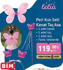 Lelia Peri Kızı Seti Kanat Taç Asa Lelia Peri Kızı Seti Kanat Taç Asa