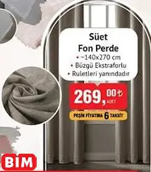 Süet Fon Perde Süet Fon Perde