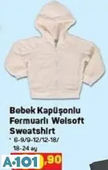 Bebek Kapüşonlu Fermuarlı Sweatshirt