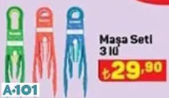 maşa seti 3'lü maşa seti 3'lü