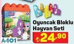 Oyuncak Bloklu Hayvan Seti