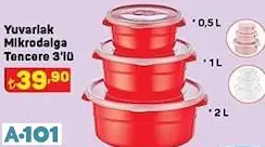 yuvarlak mikrodalga tencere 3'lü yuvarlak mikrodalga tencere 3'lü