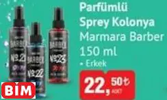 Marmara Barber Parfümlü  Sprey Kolonya