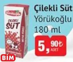 Yörükoğlu Çilekli Süt