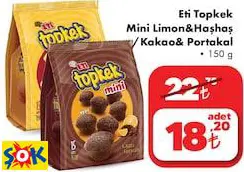 Eti Topkek Mini Limon&Hashas /Kakao& Portakal