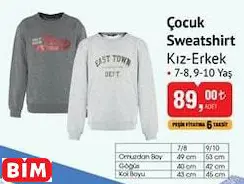 Çocuk Sweatshirt  Kız-Erkek