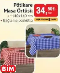 Pötikare  Masa Örtüsü