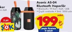 Asonic AS-04 Bluetooth Hoparlör