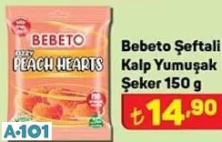 Bebeto Şeftali Kalp Yumuşak Şeker 150 G