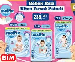 Molfix Bebek Bezi  Ultra Fırsat Paketi Junior 78'Li