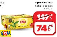 Lipton Yellow Label Bardak • 100’Lü
