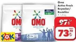 Omo Active Fresh Beyazlar/ Renkliler • 1,5 Kg Çamaşır Deterjanı