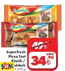 Superfresh Pizza Tost Klasik / Cheddarlı 250 G