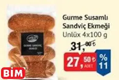 Unlüx Gurme Susamlı Sandviç Ekmeği