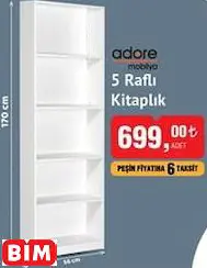 Adore 5 Raflı Kitaplık