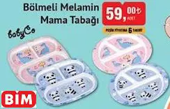 Bölmeli Melamin Mama Tabağı